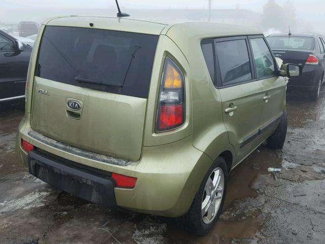 KNDJT2A20B7204217 - 2011 KIA SOUL GREEN photo 4