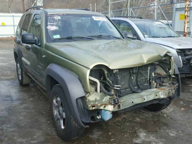 1J4GL48K44W272034 - 2004 JEEP LIBERTY SP GREEN photo 1