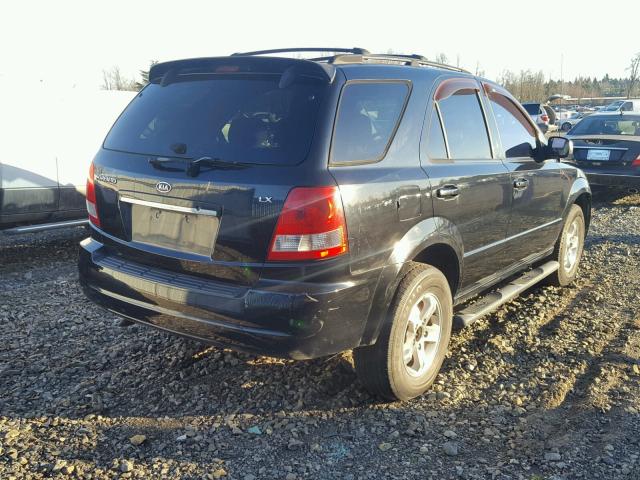 KNDJD733255343121 - 2005 KIA SORENTO EX BLACK photo 4