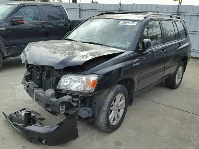 JTEGW21A670017147 - 2007 TOYOTA HIGHLANDER BLACK photo 2