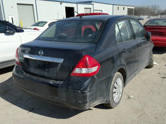 3N1BC11E29L390831 - 2009 NISSAN VERSA S BLACK photo 4