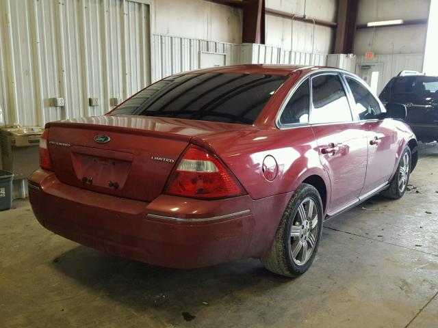 1FAHP25146G175577 - 2006 FORD FIVE HUNDR BURGUNDY photo 4