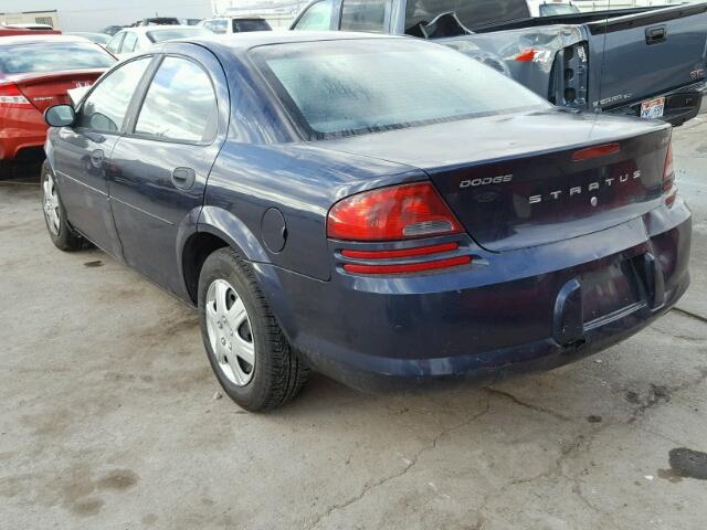 1B3EL36XX3N586928 - 2003 DODGE STRATUS SE BLUE photo 3