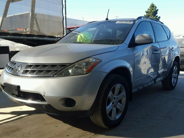 JN8AZ08WX7W635824 - 2007 NISSAN MURANO SL SILVER photo 2