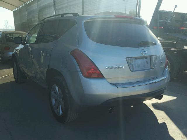 JN8AZ08WX7W635824 - 2007 NISSAN MURANO SL SILVER photo 3