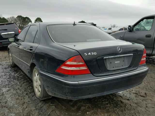 WDBNG70J1YA073515 - 2000 MERCEDES-BENZ S 430 BLACK photo 3