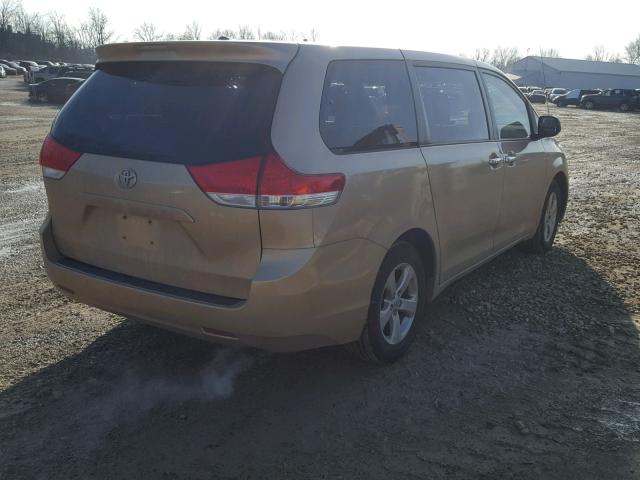 5TDZK3DC6DS289265 - 2013 TOYOTA SIENNA BAS GOLD photo 4