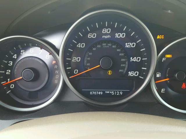 JH4KB2F62AC000851 - 2010 ACURA RL CREAM photo 8