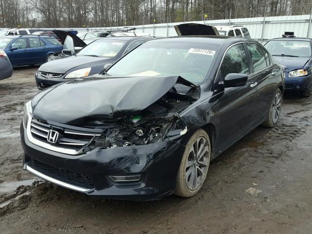 1HGCR2F51DA000298 - 2013 HONDA ACCORD SPO BLACK photo 2