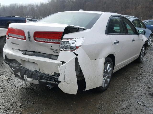 3LNHL2JC2CR820546 - 2012 LINCOLN MKZ WHITE photo 4