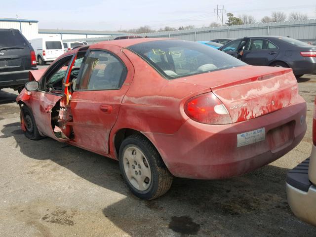 1B3ES46C61D134550 - 2001 DODGE NEON SE RED photo 3