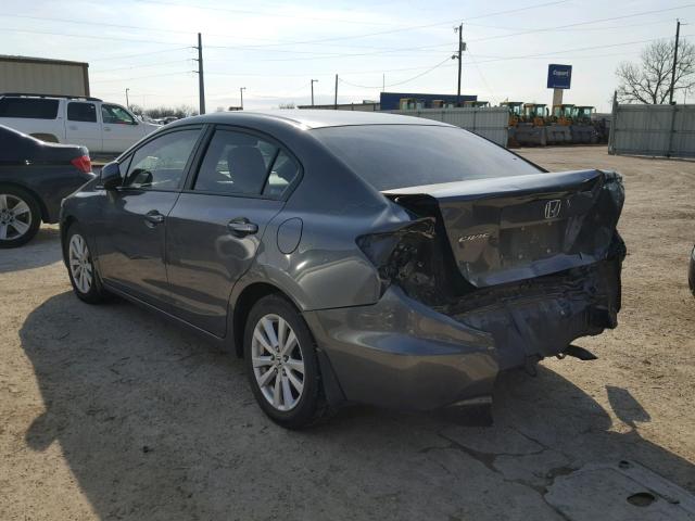 2HGFB2F83CH610523 - 2012 HONDA CIVIC EX GRAY photo 3