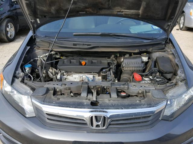 2HGFB2F83CH610523 - 2012 HONDA CIVIC EX GRAY photo 7