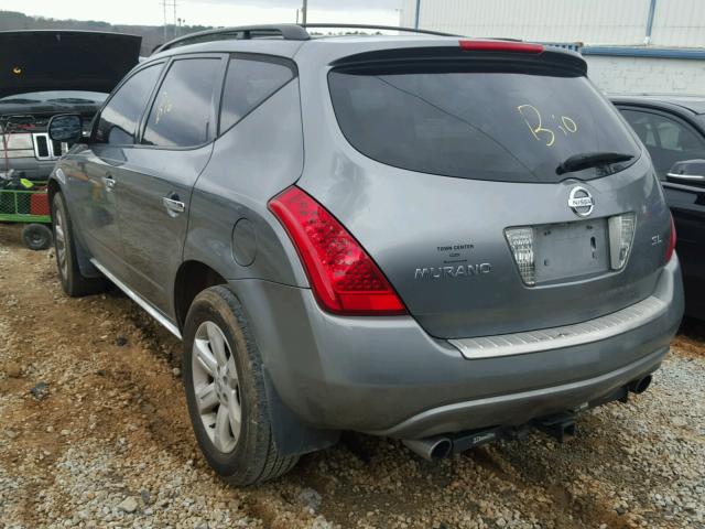 JN8AZ08T16W410079 - 2006 NISSAN MURANO SL GRAY photo 3