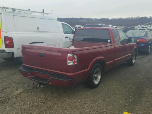 1GCCS1948W8166635 - 1998 CHEVROLET S TRUCK S1 RED photo 4
