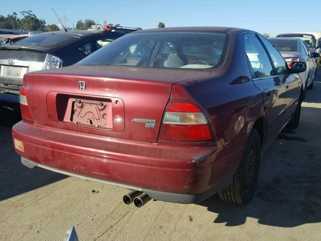 1HGCE6642SA021068 - 1995 HONDA ACCORD LX MAROON photo 4