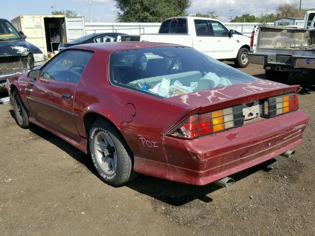 1G1FP23TXNL133063 - 1992 CHEVROLET CAMARO RS RED photo 3