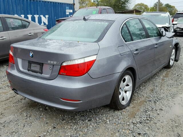 WBANU53558CT03264 - 2008 BMW 528 I GRAY photo 4