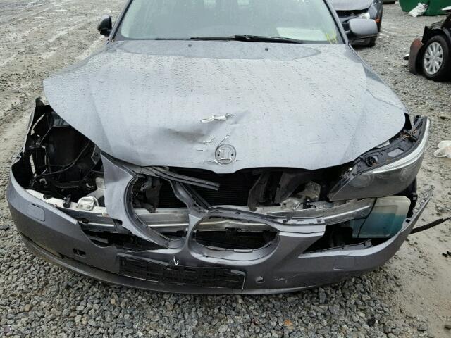 WBANU53558CT03264 - 2008 BMW 528 I GRAY photo 9