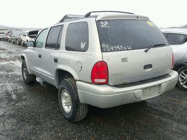 1B4HS28Z7WF187297 - 1998 DODGE DURANGO SILVER photo 3