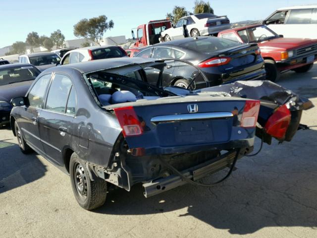 2HGES26771H533154 - 2001 HONDA CIVIC EX BLACK photo 3