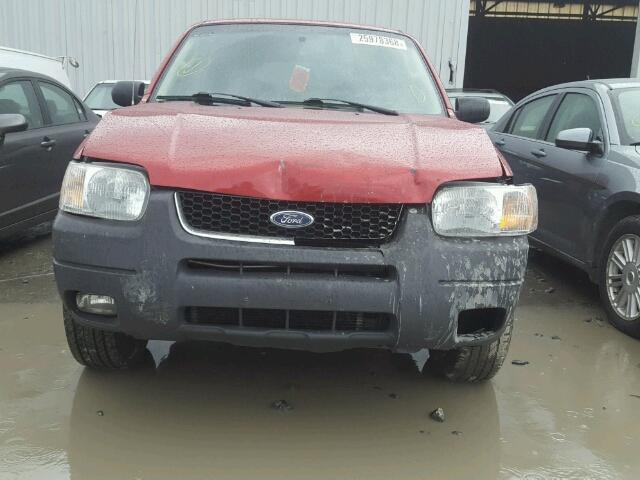 1FMYU93184DA06476 - 2004 FORD ESCAPE XLT BURGUNDY photo 9