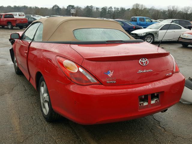 4T1FA38P04U038431 - 2004 TOYOTA CAMRY SOLA RED photo 3