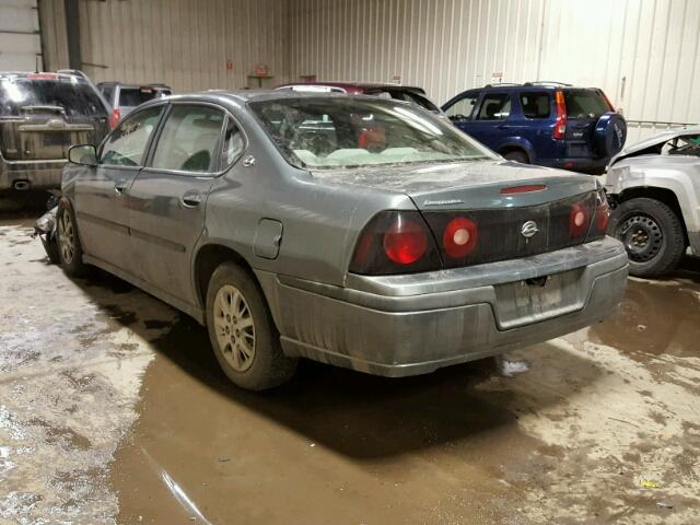 2G1WF52E459351238 - 2005 CHEVROLET IMPALA GRAY photo 3