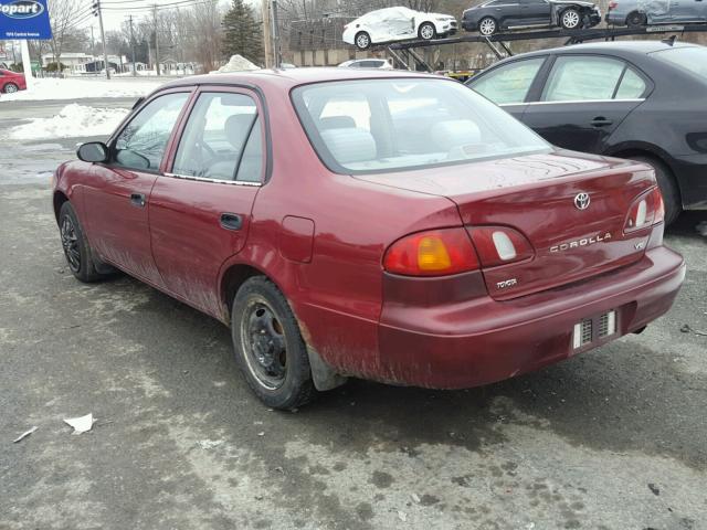 2T1BR12EXYC380155 - 2000 TOYOTA COROLLA VE RED photo 3