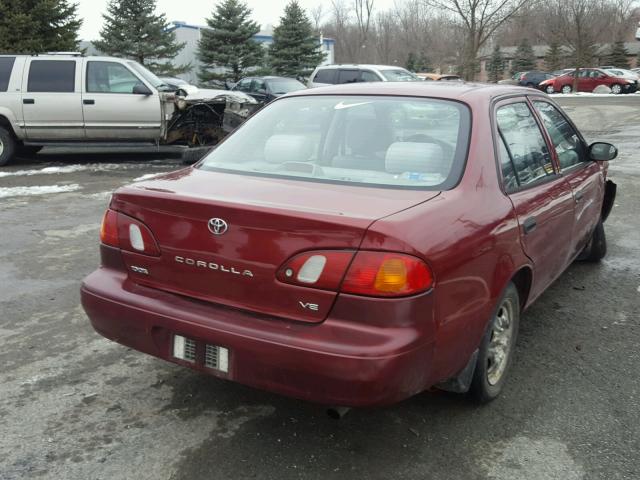 2T1BR12EXYC380155 - 2000 TOYOTA COROLLA VE RED photo 4