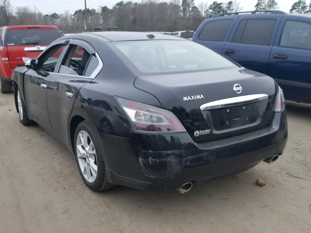 1N4AA5AP5EC436221 - 2014 NISSAN MAXIMA S BLACK photo 3