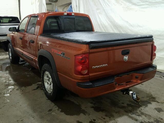 1D7HW78K28S550547 - 2008 DODGE DAKOTA TRX ORANGE photo 3