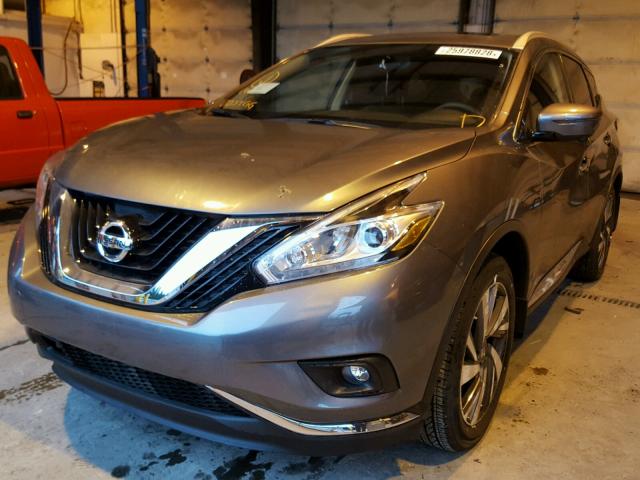 5N1AZ2MH9HN123540 - 2017 NISSAN MURANO S GRAY photo 2