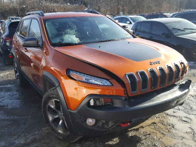 1C4PJMBS2FW525200 - 2015 JEEP CHEROKEE T ORANGE photo 1