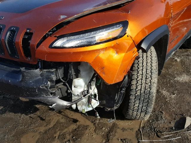 1C4PJMBS2FW525200 - 2015 JEEP CHEROKEE T ORANGE photo 9