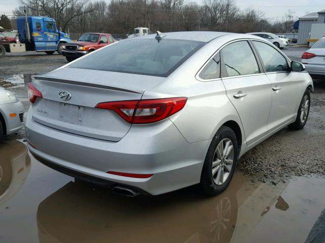 5NPE24AF8HH454425 - 2017 HYUNDAI SONATA SE SILVER photo 4