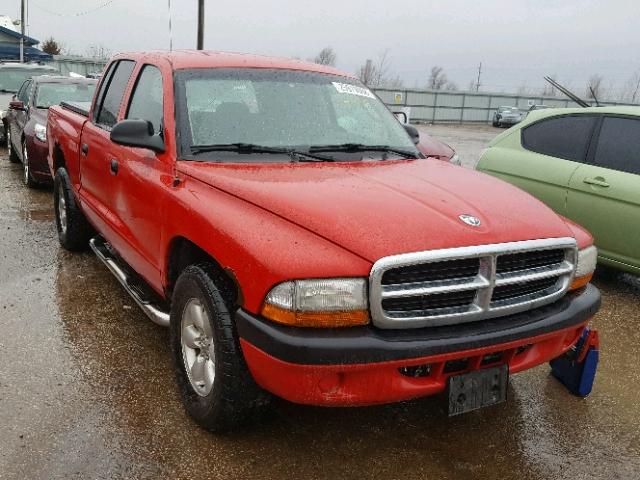 1D7HL38K44S621095 - 2004 DODGE DAKOTA QUA RED photo 1