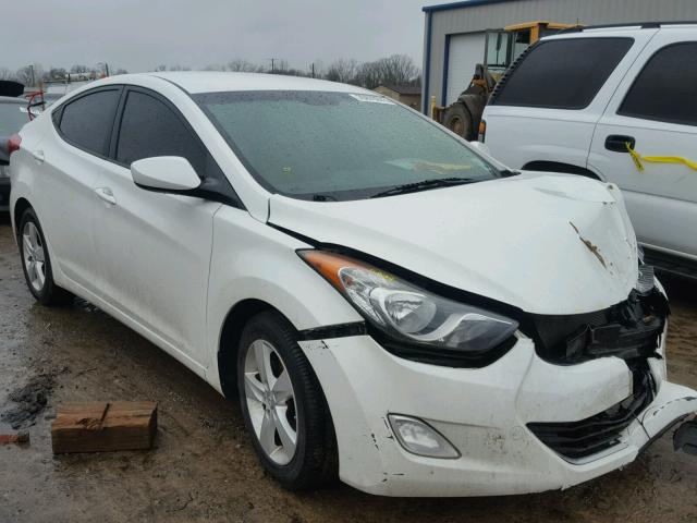 5NPDH4AE3CH069350 - 2012 HYUNDAI ELANTRA GL WHITE photo 1