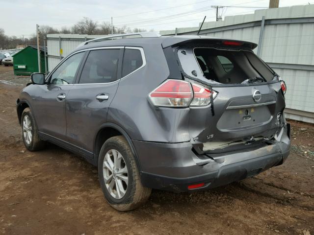 KNMAT2MV2FP507057 - 2015 NISSAN ROGUE S GRAY photo 3