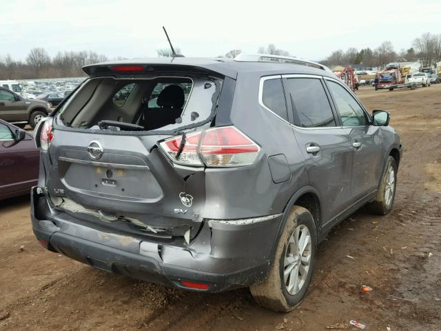 KNMAT2MV2FP507057 - 2015 NISSAN ROGUE S GRAY photo 4