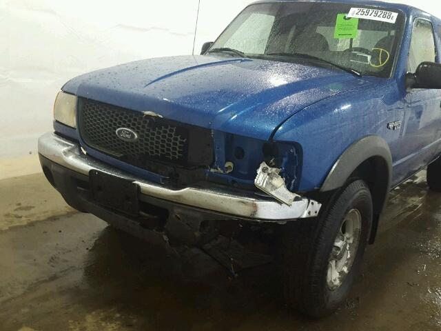 1FTZR15E71TA01315 - 2001 FORD RANGER SUP BLUE photo 9