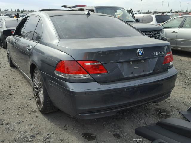 WBAHN83538DT81435 - 2008 BMW 750 LI GRAY photo 3