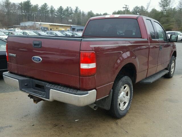 1FTPX14504NA14513 - 2004 FORD F150 RED photo 4