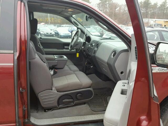 1FTPX14504NA14513 - 2004 FORD F150 RED photo 5