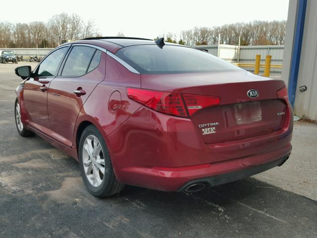 5XXGN4A73DG230736 - 2013 KIA OPTIMA EX RED photo 3