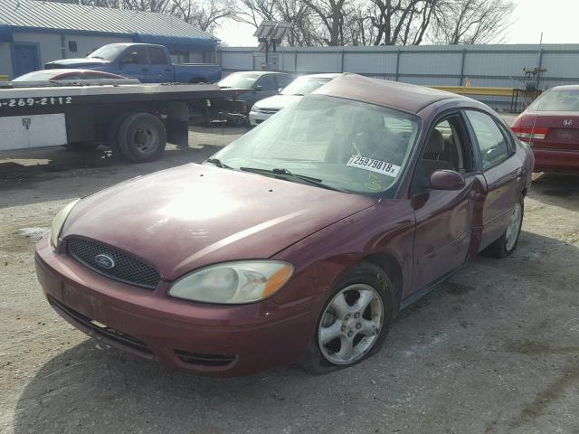 1FAFP53U44G127614 - 2004 FORD TAURUS SE MAROON photo 2