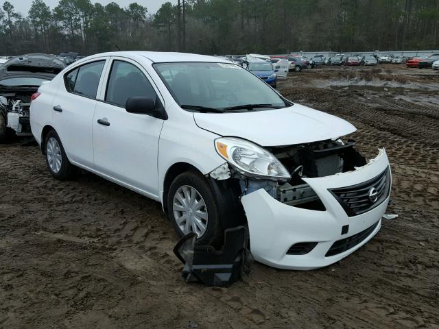 3N1CN7AP2EL878027 - 2014 NISSAN VERSA S WHITE photo 1