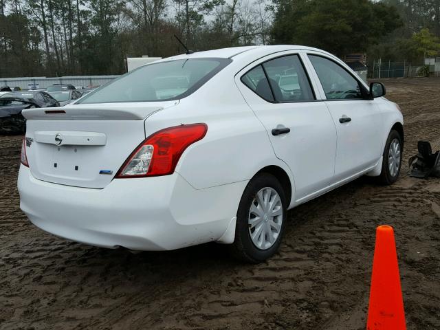 3N1CN7AP2EL878027 - 2014 NISSAN VERSA S WHITE photo 4