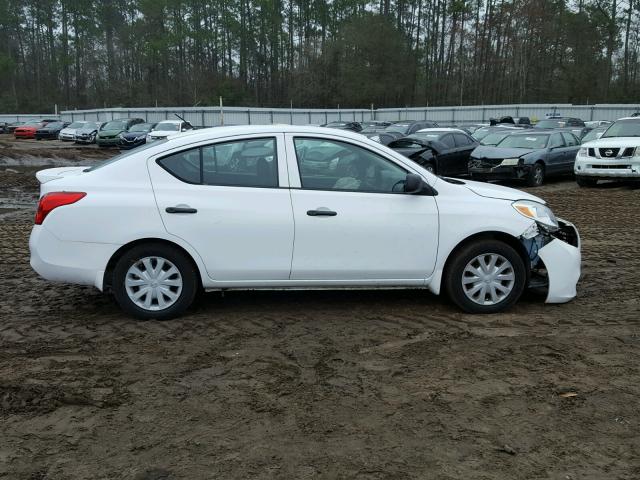 3N1CN7AP2EL878027 - 2014 NISSAN VERSA S WHITE photo 9