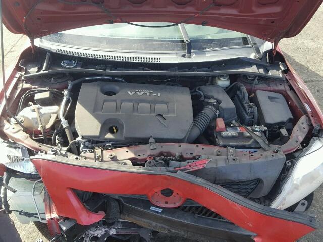 1NXBU40E49Z038137 - 2009 TOYOTA COROLLA BA RED photo 7